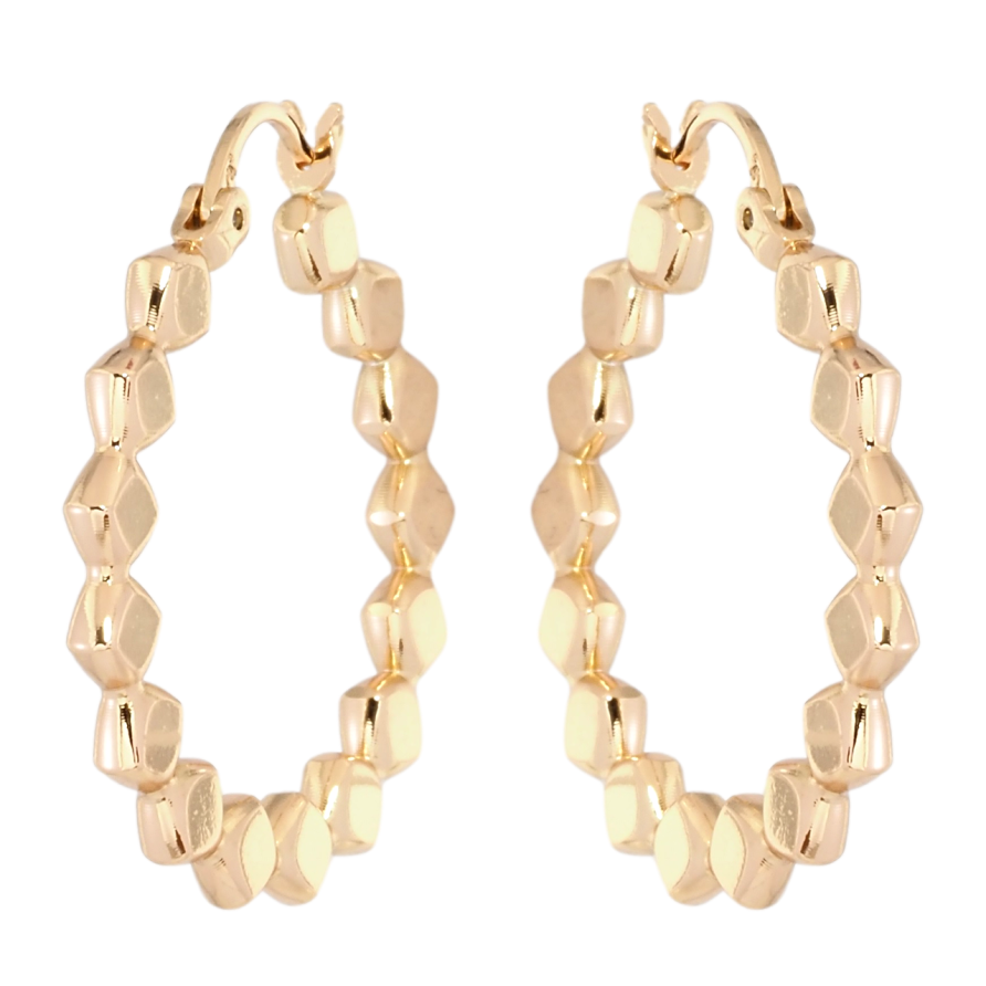 Серьги Xuping Позолота 18K замок-булавка Кольца с фигурным узором ø 3см фото №1