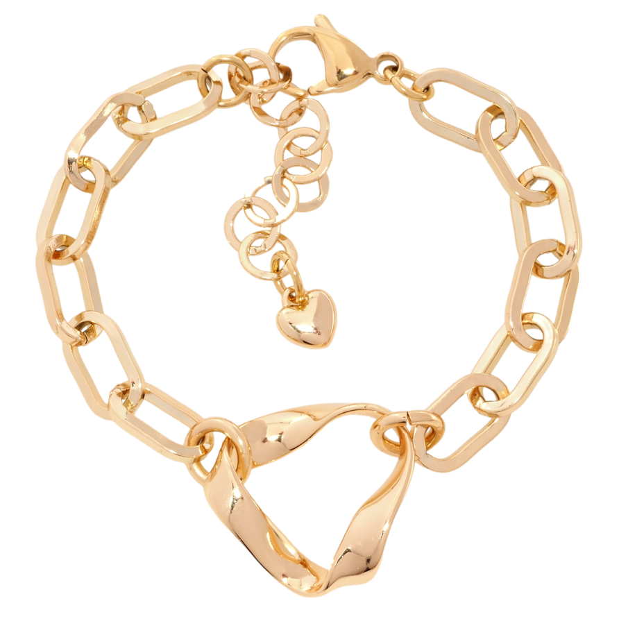 Браслет Xuping Позолота 18K Цепочка с треугольной вставкой длина с доп.цепочкой 16-20см х 7мм фото №1