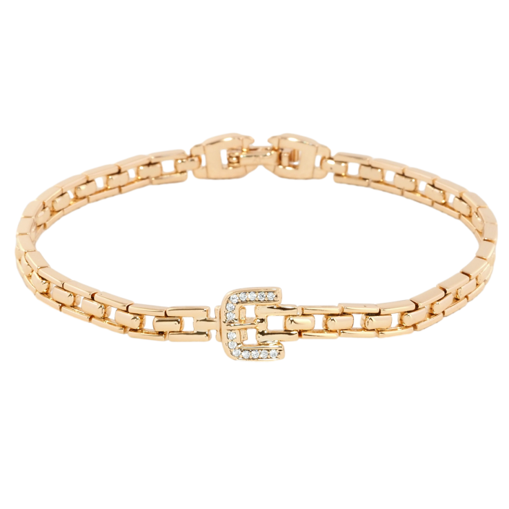 Браслет Xuping Позолота 18K Ремешок с цирконием длина 19см х 4мм фото №21