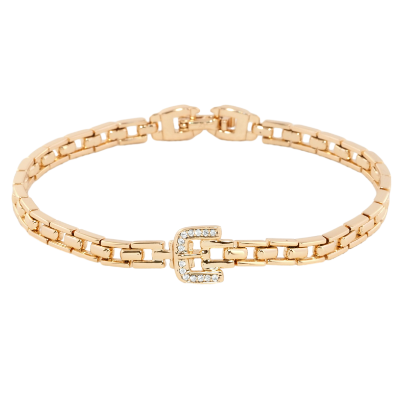 Браслет Xuping Позолота 18K Ремешок с цирконием длина 19см х 4мм фото №3