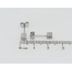 Сережки Xuping TTM Stainless Steel колір Родій пусети Кубики 4х4мм фото №2