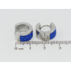 Сережки Xuping TTM Stainless Steel колір Родій колечка Інкрустація синім цирконієм фото №2