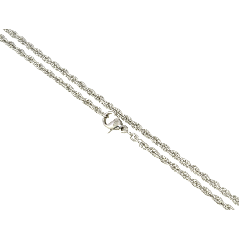 Цепочка Xuping ТТМ Stainless Steel цвет Родий Плетение Кордовое длина 45см х 2мм фото №1