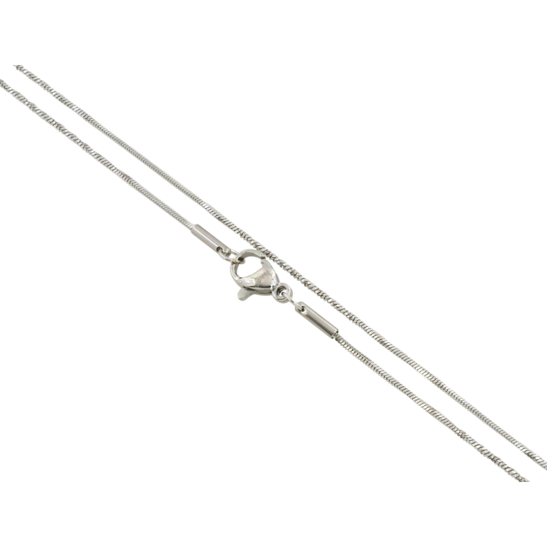 Ланцюжок Xuping ТТМ Stainless Steel колір Родій Плетіння шнур 4-х гранний перекручений довжина 45см х 1мм фото №2