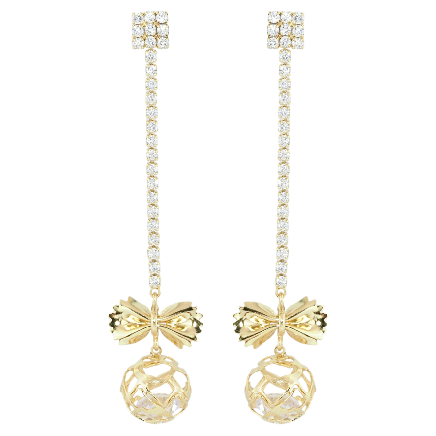 Сережки Xuping QQMM Позолота 14K пусети Декоративні підвіски з цирконієм фото №1 Сережки Xuping QQMM Позолота 14K пусети Декоративні підвіски з цирконієм фото №1