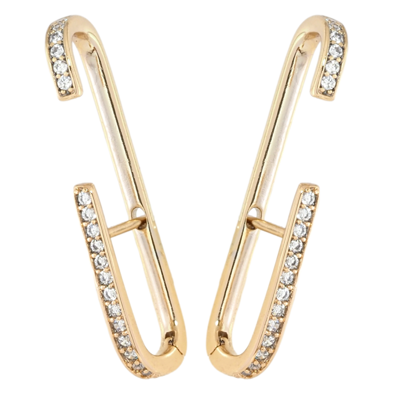 Серьги Xuping Позолота 18K английский замок Дорожки циркония фото №4