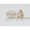 Серьги Xuping Позолота 18K английский замок Овалы с инкрустацией цирконием фото №2