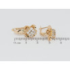 Серьги Xuping Позолота 18K английский замок Цветочки с цирконием фото №2