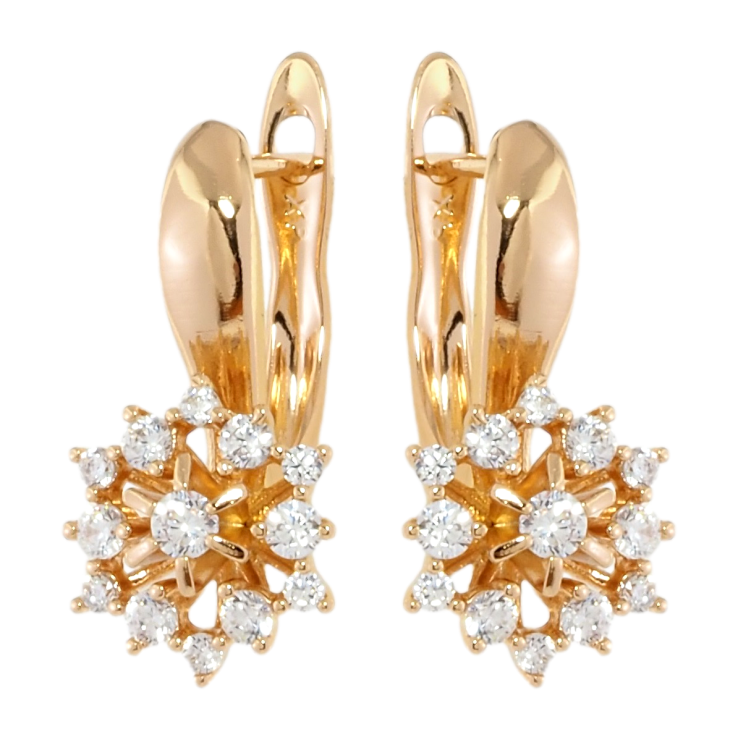 Серьги Xuping Позолота 18K английский замок Звездочки с цирконием фото №3 Серьги Xuping Позолота 18K английский замок Звездочки с цирконием фото №3