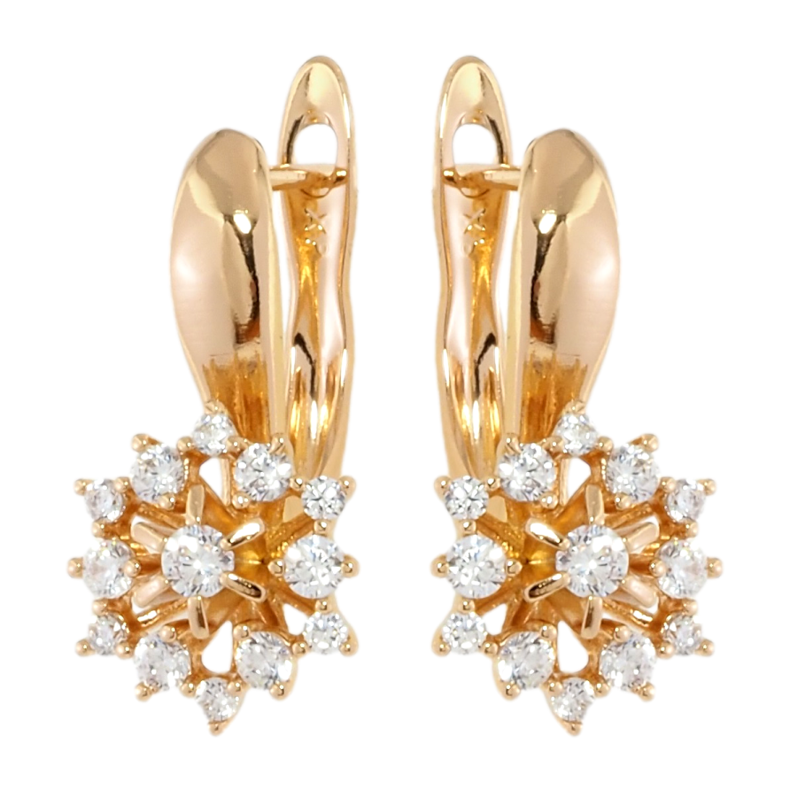 Серьги Xuping Позолота 18K английский замок Звездочки с цирконием фото №1 Серьги Xuping Позолота 18K английский замок Звездочки с цирконием фото №1
