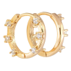 Серьги Xuping Позолота 18K колечки Декоративные с цирконием фото №3
