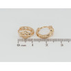 Серьги Xuping Позолота 18K колечки Узор с сердечками фото №2