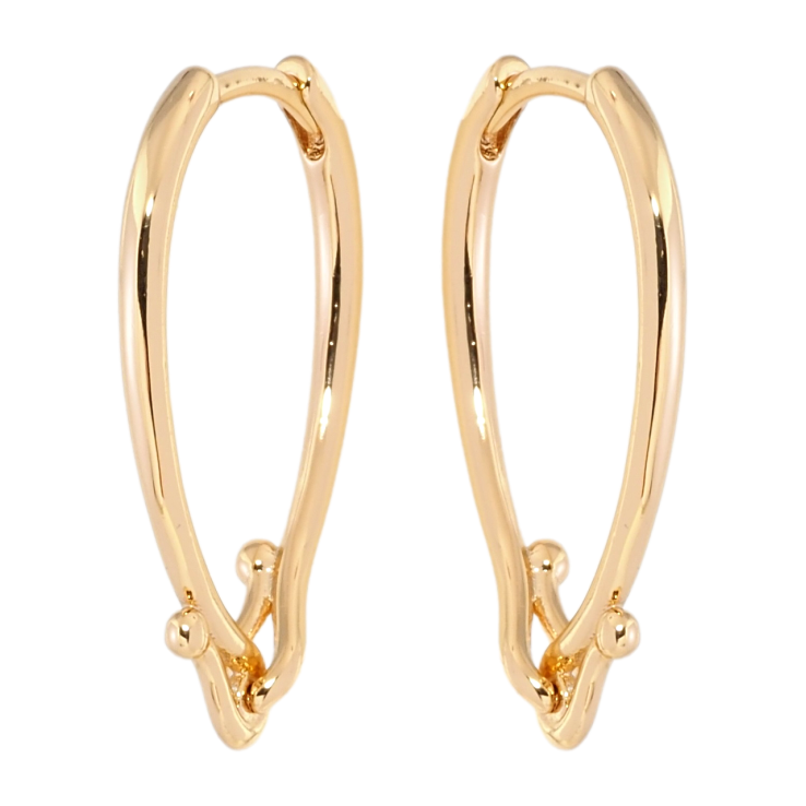 Серьги Xuping Позолота 18K колечки Декоративные фото №17