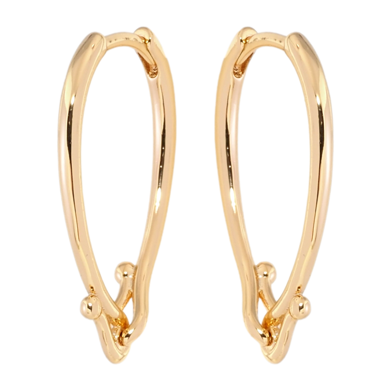 Серьги Xuping Позолота 18K колечки Декоративные фото №1