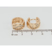 Серьги Xuping Позолота 18K колечки Узор с дорожками циркония фото №2 Серьги Xuping Позолота 18K колечки Узор с дорожками циркония фото №2