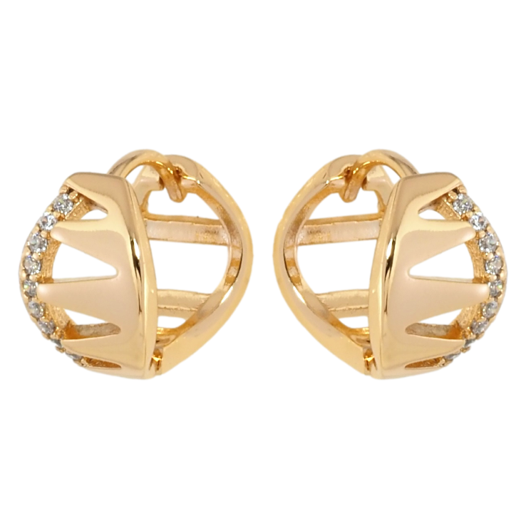 Серьги Xuping Позолота 18K колечки Декоративный узор с цирконием фото №15 Серьги Xuping Позолота 18K колечки Декоративный узор с цирконием фото №15