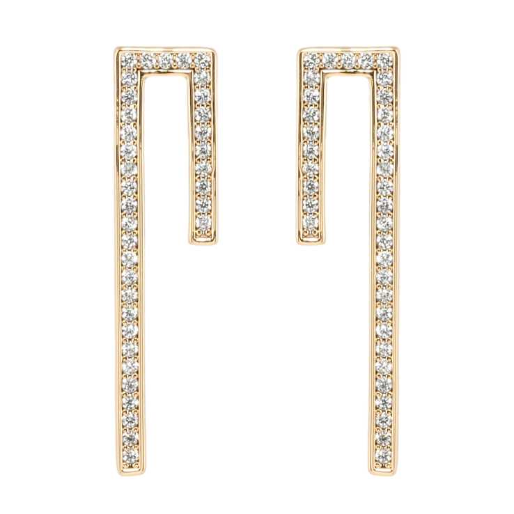 Серьги Xuping Позолота 18K пусеты Дорожки циркония фото №24