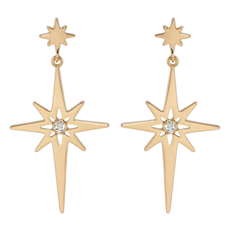 Сережки Xuping Позолота 18K пусети Зірки фото №1 Сережки Xuping Позолота 18K пусети Зірки фото №1