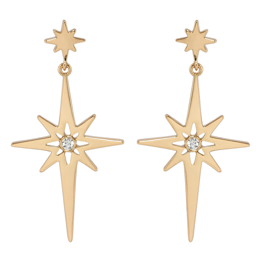 Серьги Xuping Позолота 18K пусеты Звезды фото №1 Серьги Xuping Позолота 18K пусеты Звезды фото №1