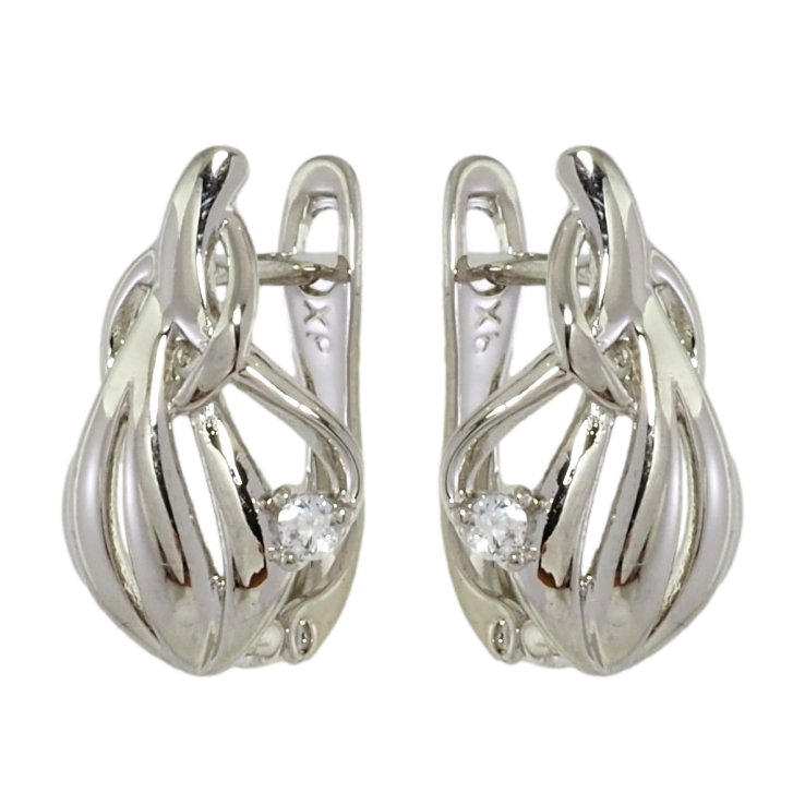 Серьги Xuping Родий английский замок Декоративный узор фото №8