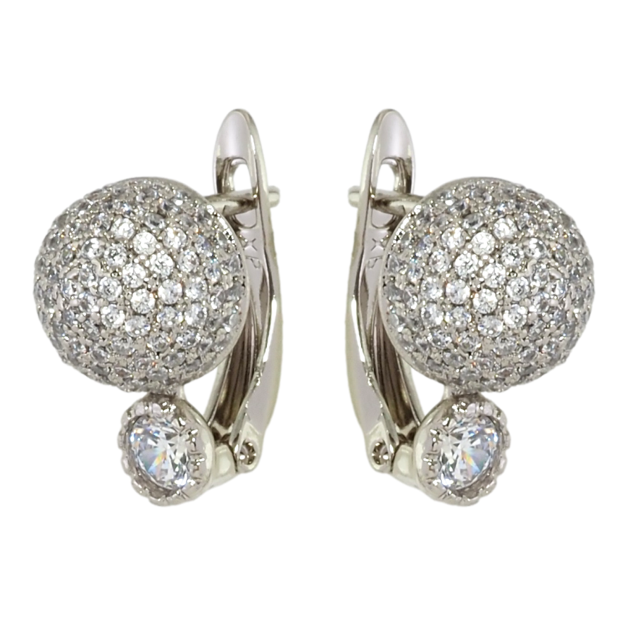 Серьги Xuping Родий английский замок Инкрустация цирконием фото №1