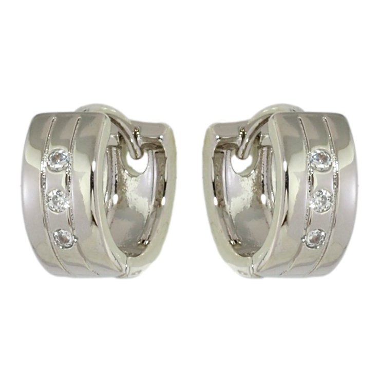 Серьги Xuping Родий колечки Вставки циркония фото №8