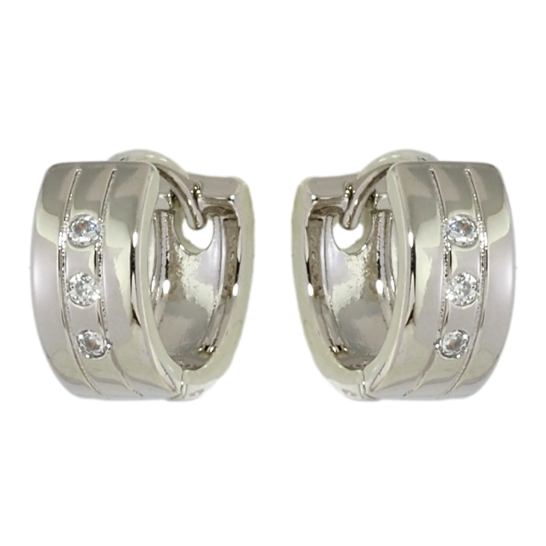 Сережки Xuping Родій колечка Вставки цирконію фото №1 Сережки Xuping Родій колечка Вставки цирконію фото №1