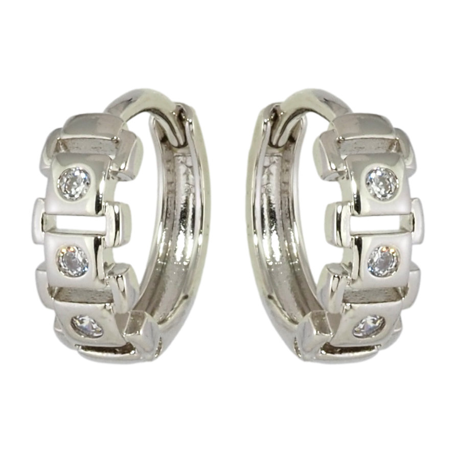 Сережки Xuping Родій колечка Візерунок з вставками цирконію фото №1