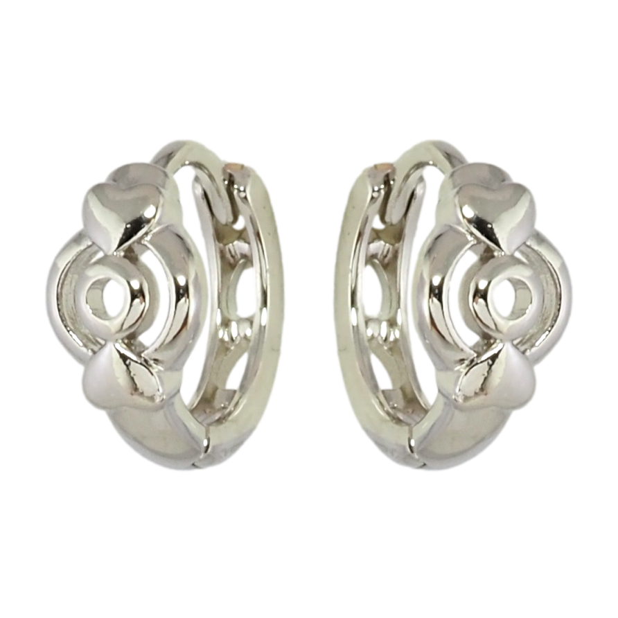 Сережки Xuping Родій колечка Кільця з сердечками фото №1