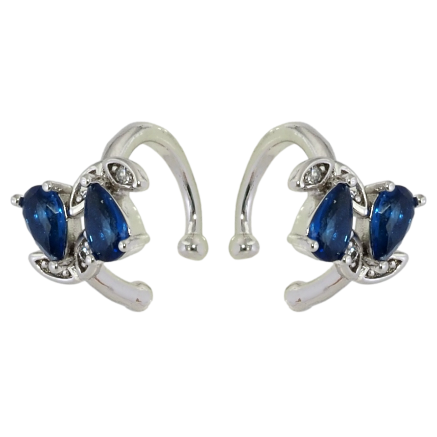 Сережки Xuping Родій кафи Сині кришталеві бутони фото №1