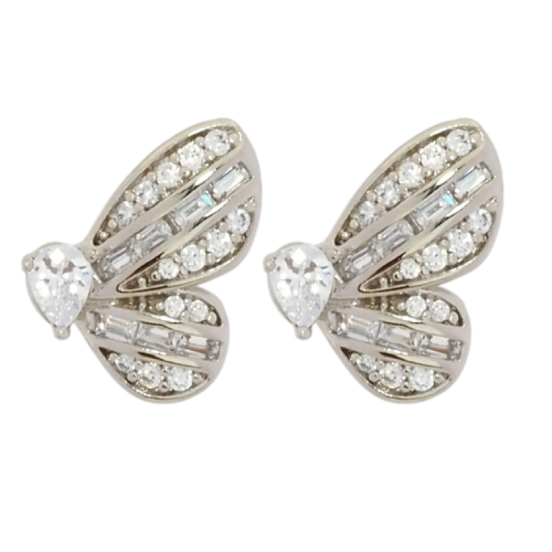 Серьги Xuping Родий пусеты Крылья бабочки на одну сторону фото №4