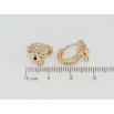 Серьги детские Xuping Позолота 18K колечки Слоники с цирконием фото №2 Серьги детские Xuping Позолота 18K колечки Слоники с цирконием фото №2
