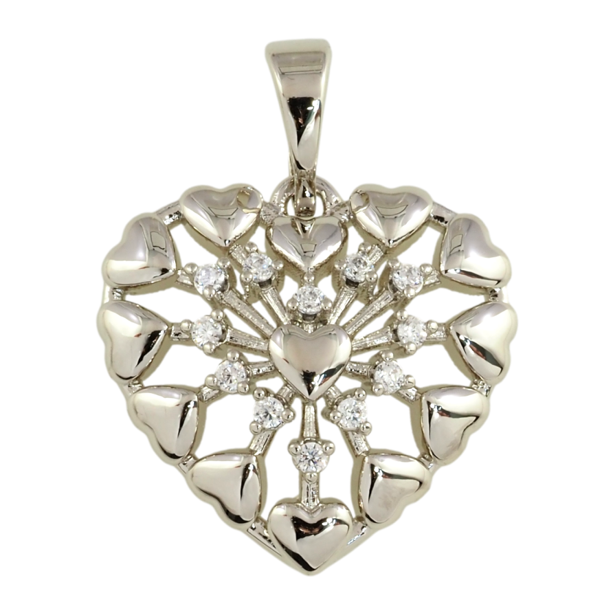 Кулон Xuping Родий Сердечко для цепочки до 5мм фото №1