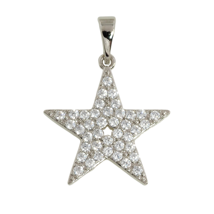 Кулон Xuping Родий Звезда инкрустация цирконием для цепочки до 4мм фото №10