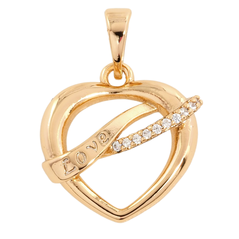 Кулон Xuping Позолота 18K Сердечко с цирконием для цепочки до 5мм фото №1 Кулон Xuping Позолота 18K Сердечко с цирконием для цепочки до 5мм фото №1