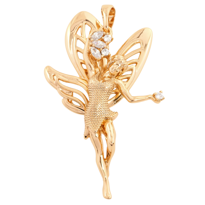 Кулон Xuping Позолота 18K Фея для ланцюжка до 5мм фото №1 Кулон Xuping Позолота 18K Фея для ланцюжка до 5мм фото №1
