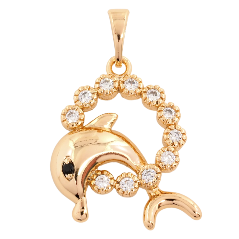 Кулон Xuping Позолота 18K Дельфін для ланцюжка до 5мм фото №2