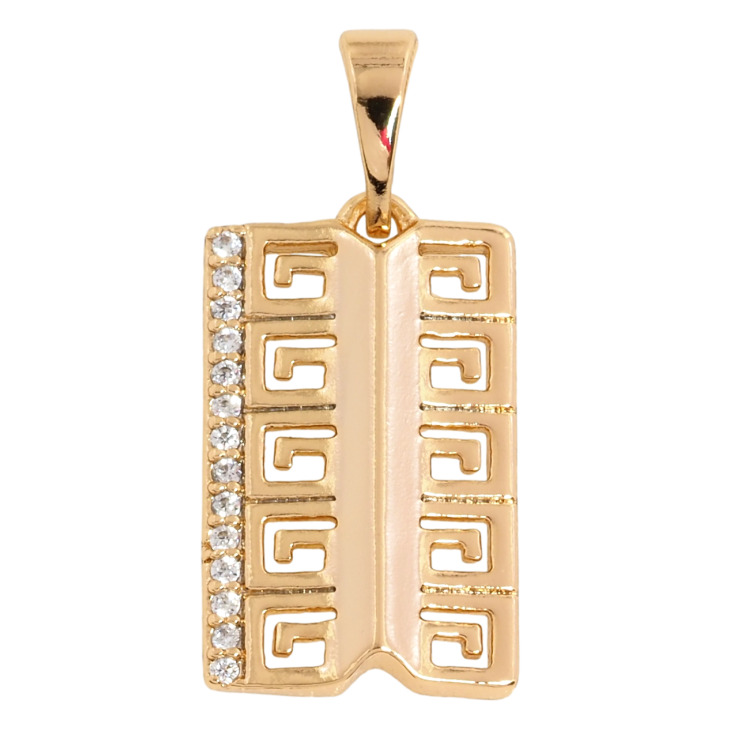 Кулон Xuping Позолота 18K Різьблений візерунок з доріжкою цирконію для ланцюжка до 5мм фото №6