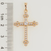 Кулон Xuping Позолота 18K Крест с цирконием для цепочки до 6мм фото №2 Кулон Xuping Позолота 18K Крест с цирконием для цепочки до 6мм фото №2