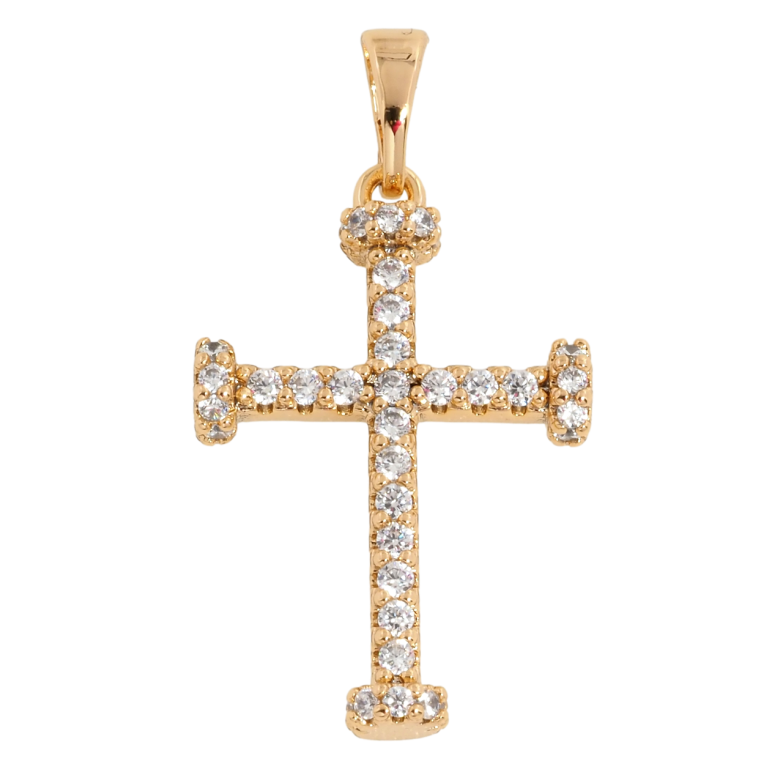 Кулон Xuping Позолота 18K Крест с цирконием для цепочки до 5мм фото №3 Кулон Xuping Позолота 18K Крест с цирконием для цепочки до 5мм фото №3