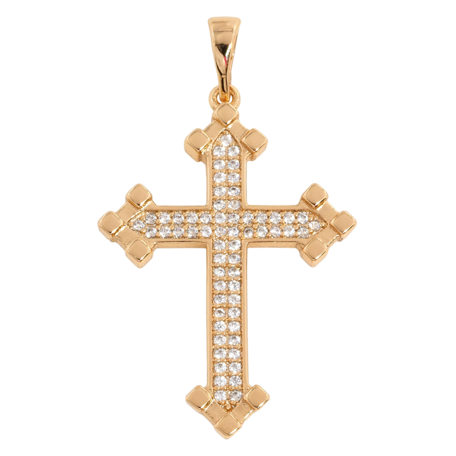 Кулон Xuping Позолота 18K Крест с цирконием для цепочки до 5мм фото №1 Кулон Xuping Позолота 18K Крест с цирконием для цепочки до 5мм фото №1