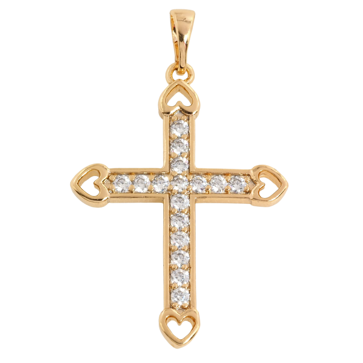 Кулон Xuping Позолота 18K Крест с цирконием для цепочки до 5мм фото №21 Кулон Xuping Позолота 18K Крест с цирконием для цепочки до 5мм фото №21