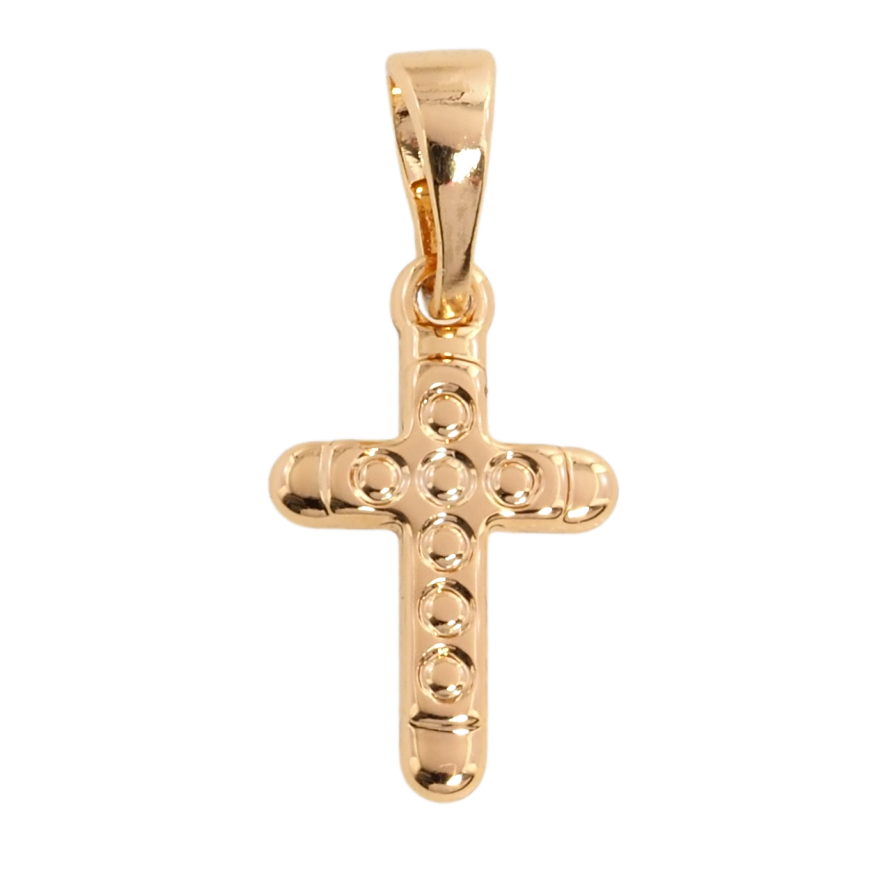 Кулон Xuping Позолота 18K Хрест із візерунком для ланцюжка до 5мм фото №1