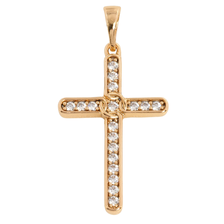 Кулон Xuping Позолота 18K Крест с цирконием для цепочки до 5мм фото №4 Кулон Xuping Позолота 18K Крест с цирконием для цепочки до 5мм фото №4