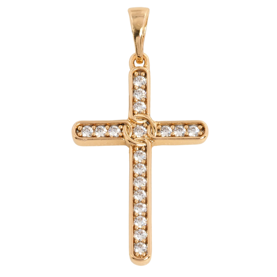 Кулон Xuping Позолота 18K Крест с цирконием для цепочки до 5мм фото №1 Кулон Xuping Позолота 18K Крест с цирконием для цепочки до 5мм фото №1