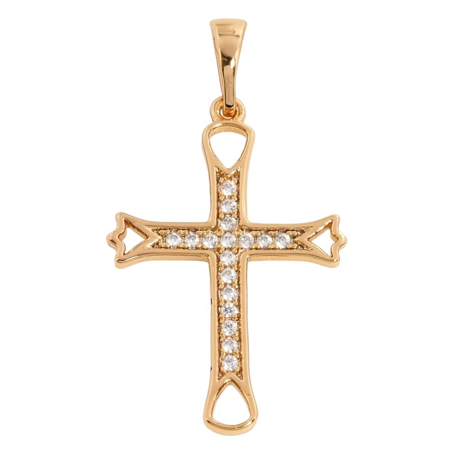 Кулон Xuping Позолота 18K Крест с цирконием для цепочки до 5мм фото №1 Кулон Xuping Позолота 18K Крест с цирконием для цепочки до 5мм фото №1