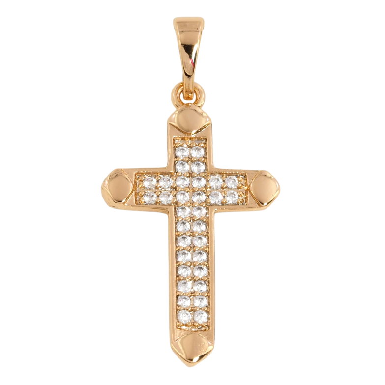 Кулон Xuping Позолота 18K Хрест із цирконієм для ланцюжка до 5мм фото №1