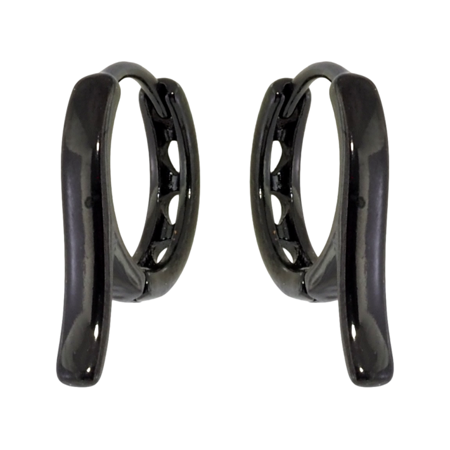 Сережки Xuping Позолота Black (чорне золото) колечка Декоративні фото №1 Сережки Xuping Позолота Black (чорне золото) колечка Декоративні фото №1