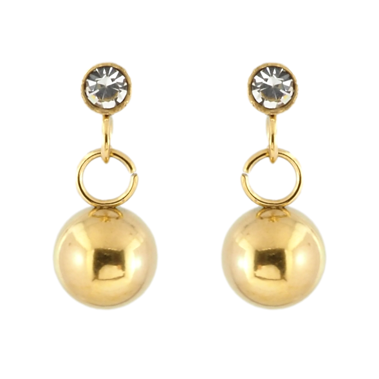 Сережки Xuping TTM Stainless Steel колір 14K пусети Підвіски кульки фото №22