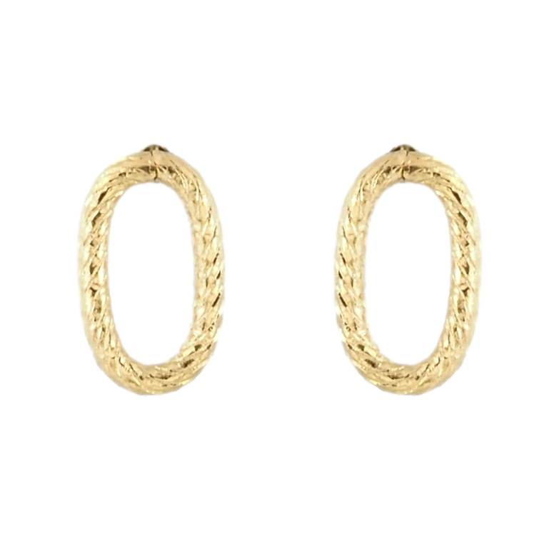 Серьги Xuping TTM Stainless Steel цвет 14K пусеты Декоративные овалы фото №1